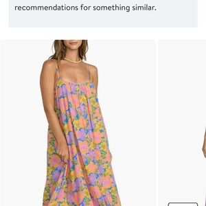 Billabong Floral Maxi Dress - Pink and Yellow